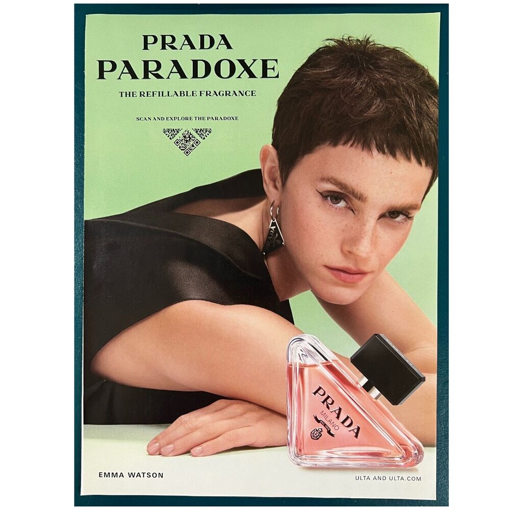Prada Paradox Fragrance EMMA WATSON  1-Page Magazine PRINT AD 2023